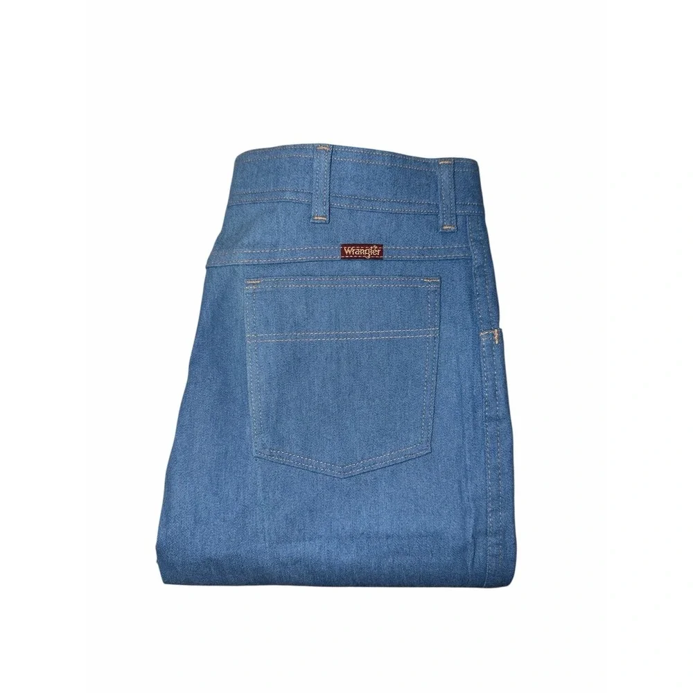 Vintage 70's Wrangler‎ Blue Denim Jeans Size Men's 34x30 NWOT Made In USA